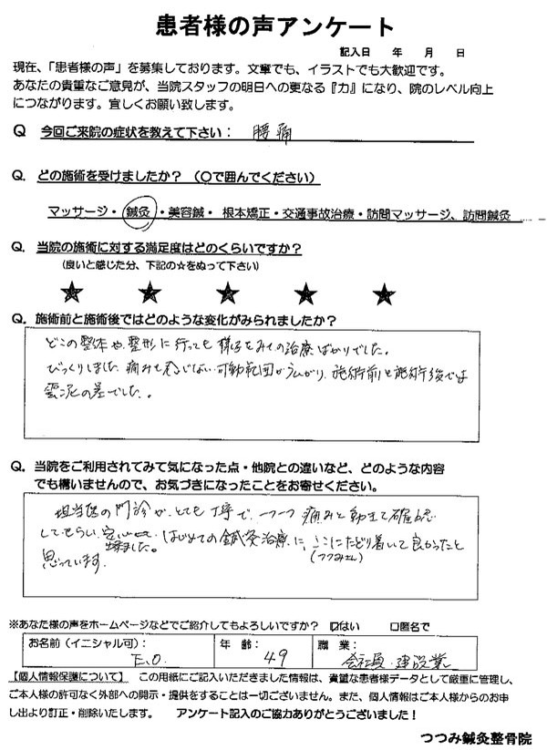 患者様の声