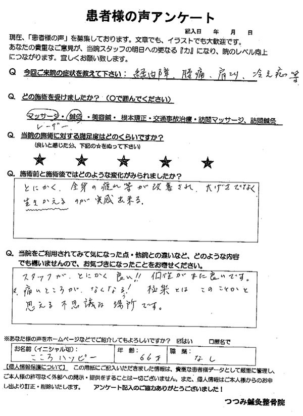 患者様の声