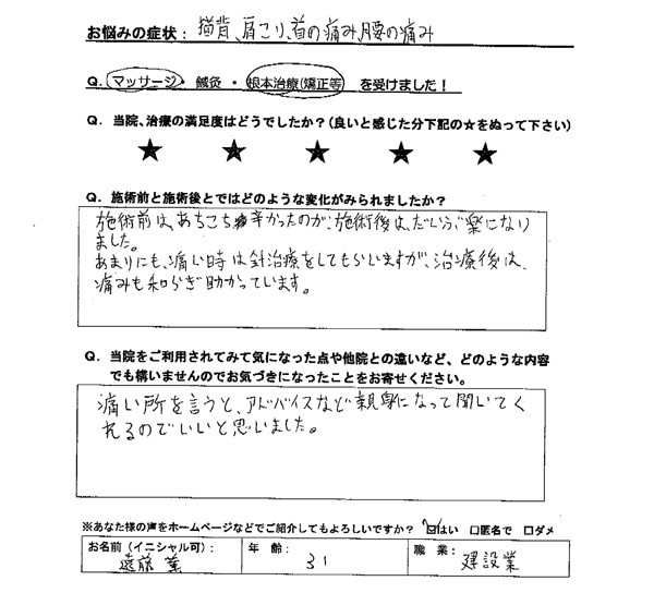 患者様の声