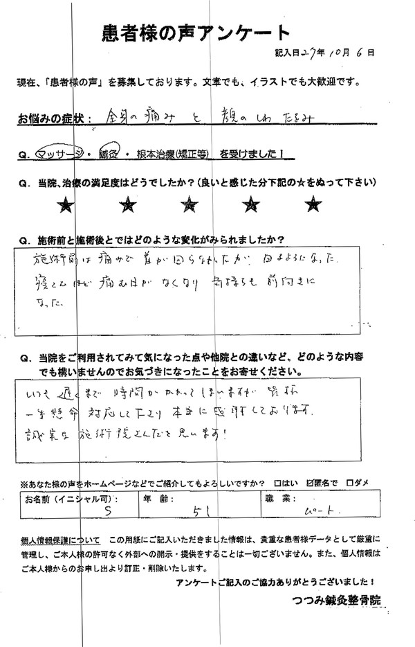 患者様の声