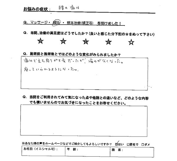 患者様の声