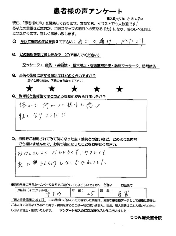 患者様の声